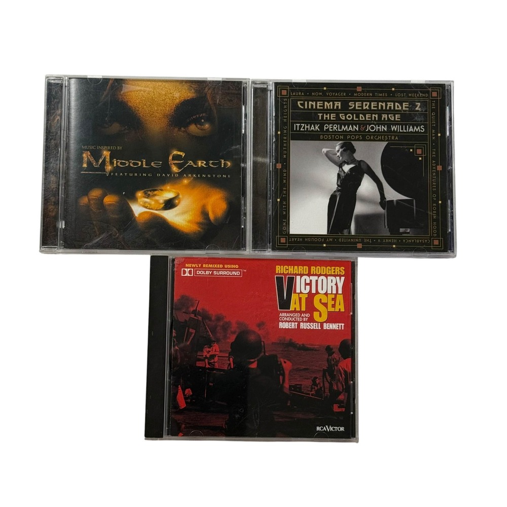 Soundtrack CD Lot 3 Middle Earth David Arkenstone Cinema Serenade Victory at Sea